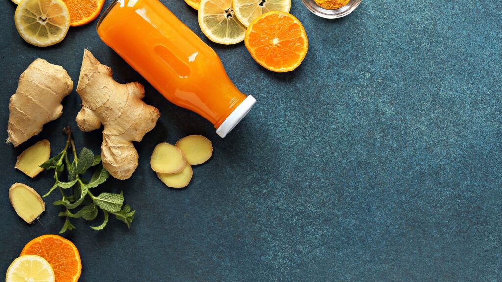 ## Frequently Asked Questions (FAQs) About Ginger Shots for Weight Loss

### What are ginger shots?

Ginger shots are concentrated beverages made primarily from fresh ginger root, often combined with other ingredients such as lemon juice, honey, or spices like cayenne pepper. They are known for their potent flavor and numerous health benefits, including enhancing metabolism and aiding in weight loss.

### How do ginger shots aid in weight loss?

Ginger shots can support weight loss through several mechanisms:
- **Boosting Metabolism**: Ginger contains compounds like gingerol and shogaol that can increase the body's metabolic rate, helping you burn more calories.
- **Appetite Suppression**: Ginger can help reduce hunger and increase satiety, making it easier to stick to a healthy eating plan.
- **Improving Digestion**: The digestive benefits of ginger can help your body process food more efficiently, potentially reducing bloating and improving nutrient absorption.

### How should I store ginger shots?

Ginger shots should be stored in the refrigerator in an airtight container. They can typically last for up to a week. Always shake the container before consuming, as the ingredients may settle over time.

### Can I drink ginger shots if I have a sensitive stomach?

If you have a sensitive stomach, it's best to start with a smaller amount of ginger in your shots to see how your body reacts. Some people may experience mild stomach discomfort or heartburn. You can also dilute the ginger shot with more water or consume it after a light meal instead of on an empty stomach.

### Are there any contraindications for taking ginger shots?

While ginger is generally safe for most people, there are a few considerations:
- **Pregnancy**: Pregnant women should consult their healthcare provider before taking ginger shots, as ginger can potentially affect pregnancy.
- **Blood Thinners**: If you are on blood-thinning medication, consult your doctor before consuming ginger regularly, as ginger can have a mild blood-thinning effect.
- **Gallstones**: Those with gallstones should be cautious, as ginger can stimulate bile production.

### How do I make ginger shots more palatable?

If you find ginger shots too strong or spicy, you can adjust the recipe to suit your taste:
- **Sweeteners**: Add natural sweeteners like honey or maple syrup.
- **Dilution**: Mix the ginger shot with more water or juice to dilute the strong flavor.
- **Flavor Enhancers**: Add ingredients like turmeric, carrot juice, or apple cider vinegar to create different flavor profiles while maintaining the health benefits.

### Can I take ginger shots while on medication?

If you are taking any medication, especially for blood pressure, diabetes, or any other chronic condition, it’s important to consult your healthcare provider before adding ginger shots to your routine. Ginger can interact with certain medications and affect their efficacy.

### How much ginger should be used per shot?

A typical ginger shot recipe uses about 1-2 inches of fresh ginger root per shot. However, you can adjust the amount based on your taste preference and tolerance for ginger’s spiciness.

### Are ginger shots suitable for children?

Ginger shots can be quite potent for children. If you want to give ginger to a child, consider using a much smaller amount and diluting it significantly. Always consult with a pediatrician before adding new supplements or potent foods to a child’s diet.

### Can I freeze ginger shots?

Yes, you can freeze ginger shots in ice cube trays. This way, you can prepare a larger batch and thaw individual servings as needed. This method is convenient and helps retain the freshness of the ingredients.

### How soon can I expect to see weight loss results from ginger shots?

The timeframe for seeing weight loss results varies from person to person. Consistency is key, and ginger shots should be part of a holistic approach that includes a balanced diet and regular exercise. Some people may start noticing benefits like reduced bloating and increased energy levels within a few days to weeks, but significant weight loss will take consistent effort over time.

### Can I take ginger shots while fasting?

Yes, ginger shots can be consumed during a fasting period, especially if you are doing intermittent fasting. They can provide a burst of energy and help curb hunger without significantly breaking your fast. However, be mindful of any sweeteners added to the shots, as they can add calories.

### Do ginger shots have any side effects?

For most people, ginger shots are safe and beneficial. However, some individuals may experience side effects such as heartburn, stomach upset, or mild digestive discomfort. If you experience any adverse effects, try reducing the amount of ginger or frequency of consumption, and consult a healthcare provider if necessary.

By incorporating ginger shots into your daily routine, you can take advantage of their numerous health benefits, including weight loss support. Remember to listen to your body and adjust the recipe to suit your needs and preferences for the best results.